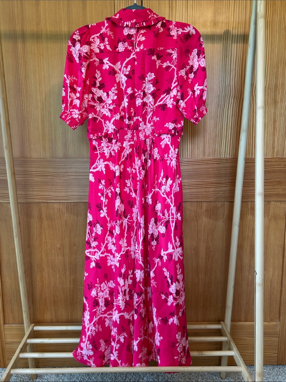 ME+EM Pointed-Collar  Floral Woven Midi Dress - Picture 13 of 15